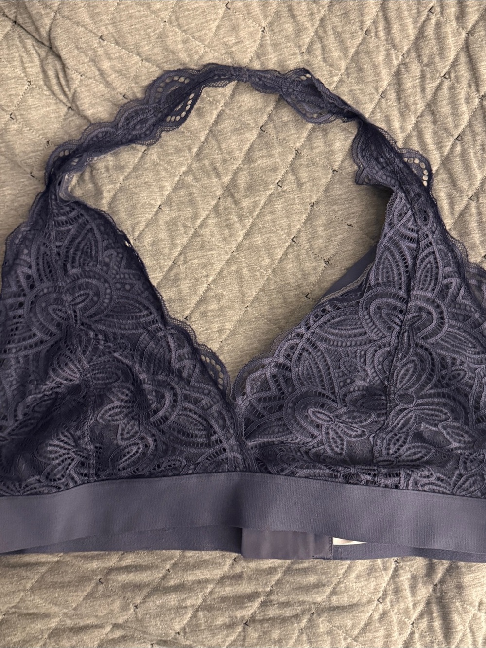Old Navy Boho Lace Halter Bralette in Deep Navy